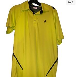 Fila Sport Golf Mens Polo Shirt Adult Small S Short Sleeve Performance LimeGreen